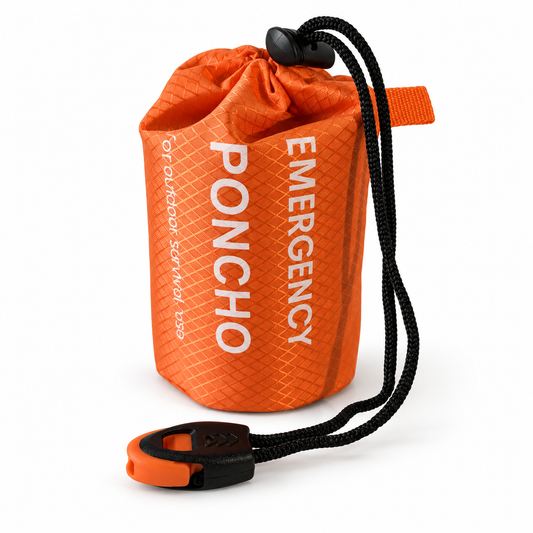 Portable Emergency Rain Poncho for Camping, Hiking & Outdoor Survival