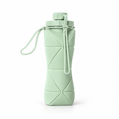 Collapsible Silicone Water Bottle for Hiking, Travel & Outdoor Sports