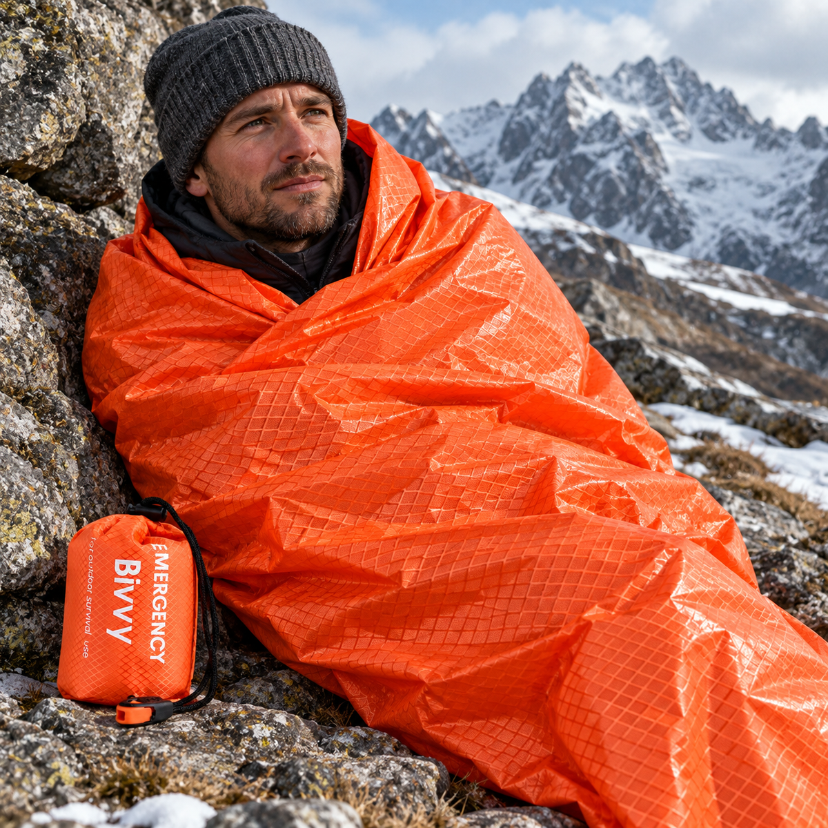 Emergency Survival Sleeping Bag for Camping, Hiking & Cold Weather
