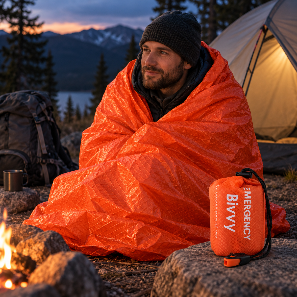 Emergency Survival Sleeping Bag for Camping, Hiking & Cold Weather