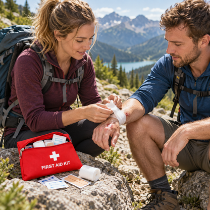 13-Piece Portable First Aid Kit for Travel, Camping & Outdoor Emergencies