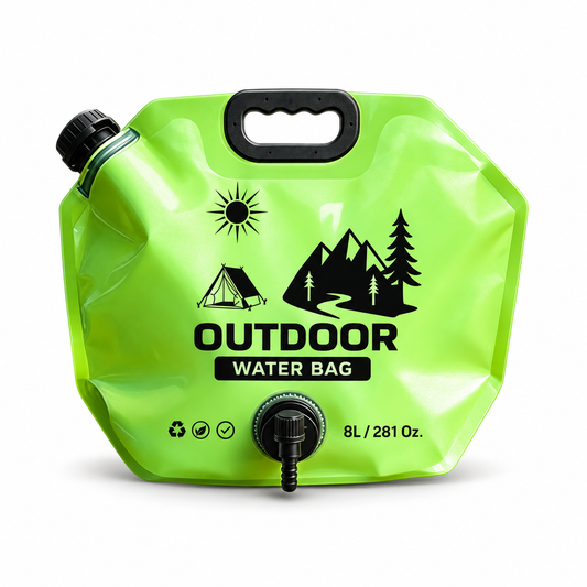 Portable 8L Folding Water Bag with Handle & Spout for Camping and Travel